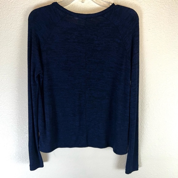 rag & bone Hudson Long Sleeve Knit Sweater Top Navy Sz XS - Picture 9 of 11